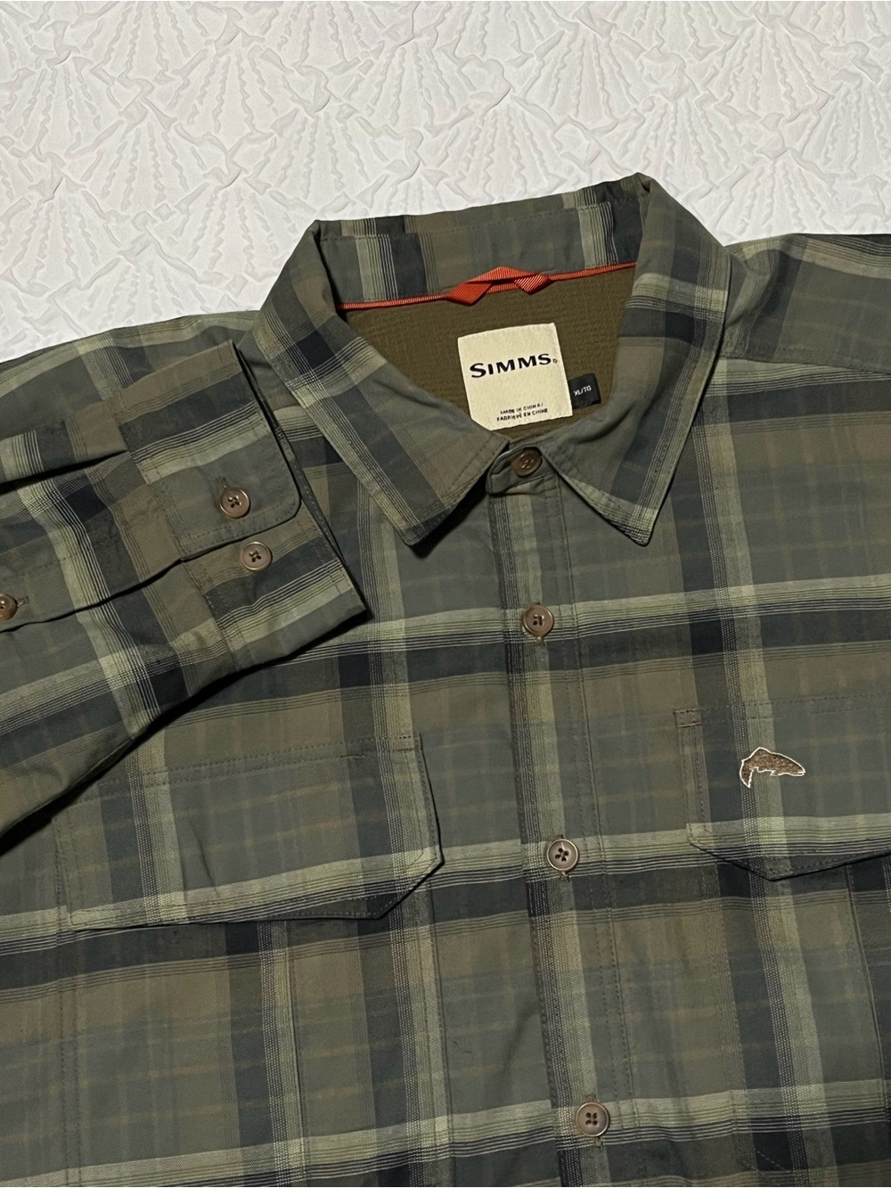 Simms Waffle Lined Fishing Shirt
